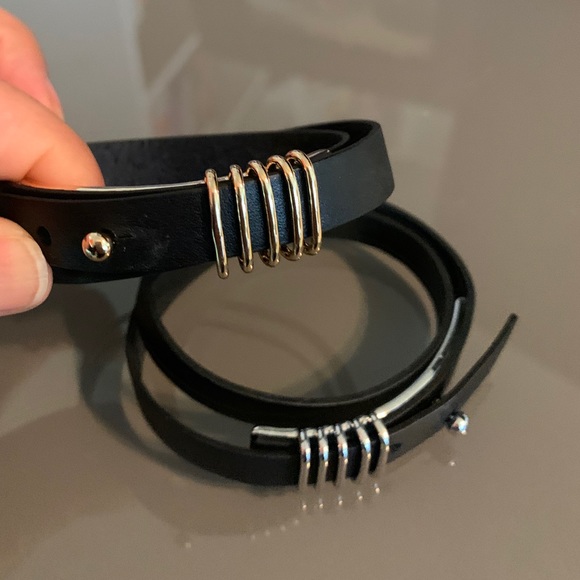 ALLSAINTS Leather Double Wrap Bracelet - Picture 4 of 4